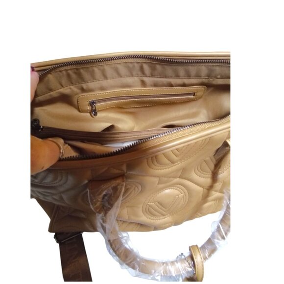 Valentino Orlandi NEW❤️‍🔥 2 Pc Taupe Tote & Pouch 3 Compartment NWT $359 - Picture 5 of 9